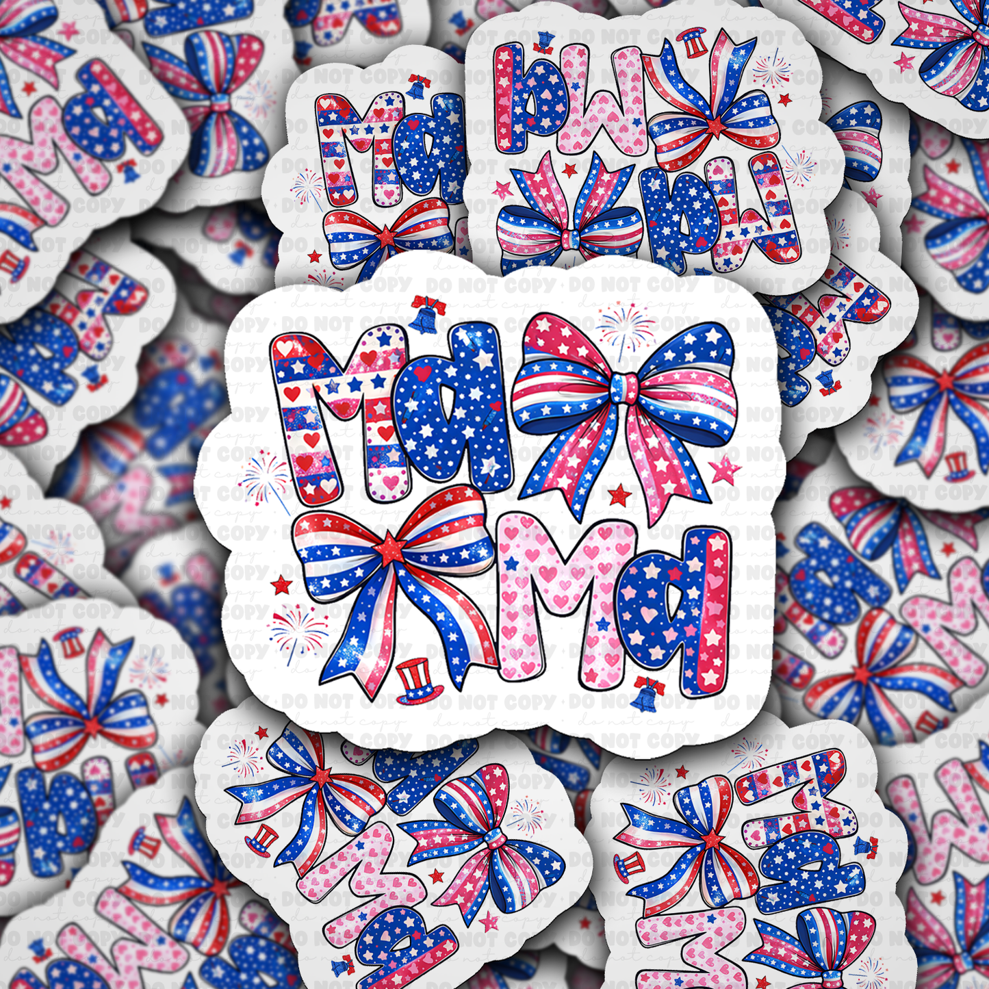 DS 3099 - Mama Patriotic Die Cut sticker