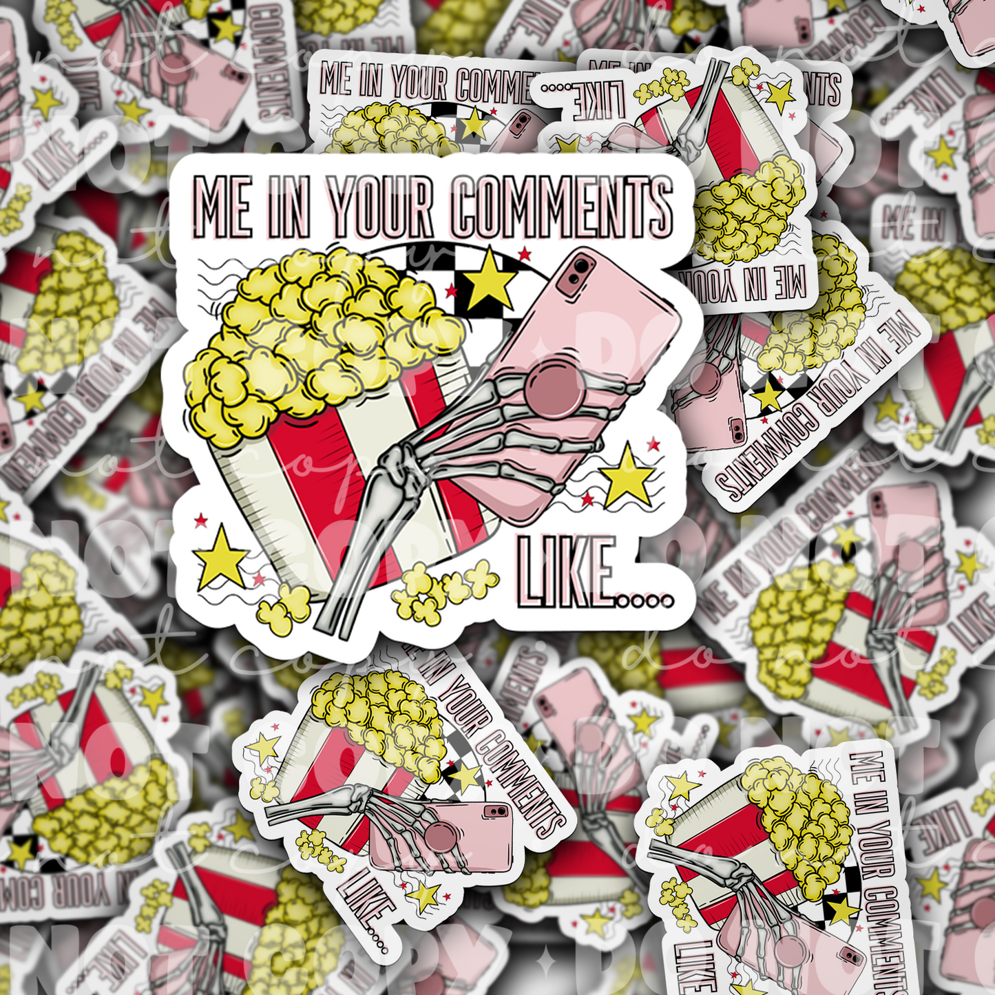 DC 1768 - Me in your comments like Die Cut Sticker