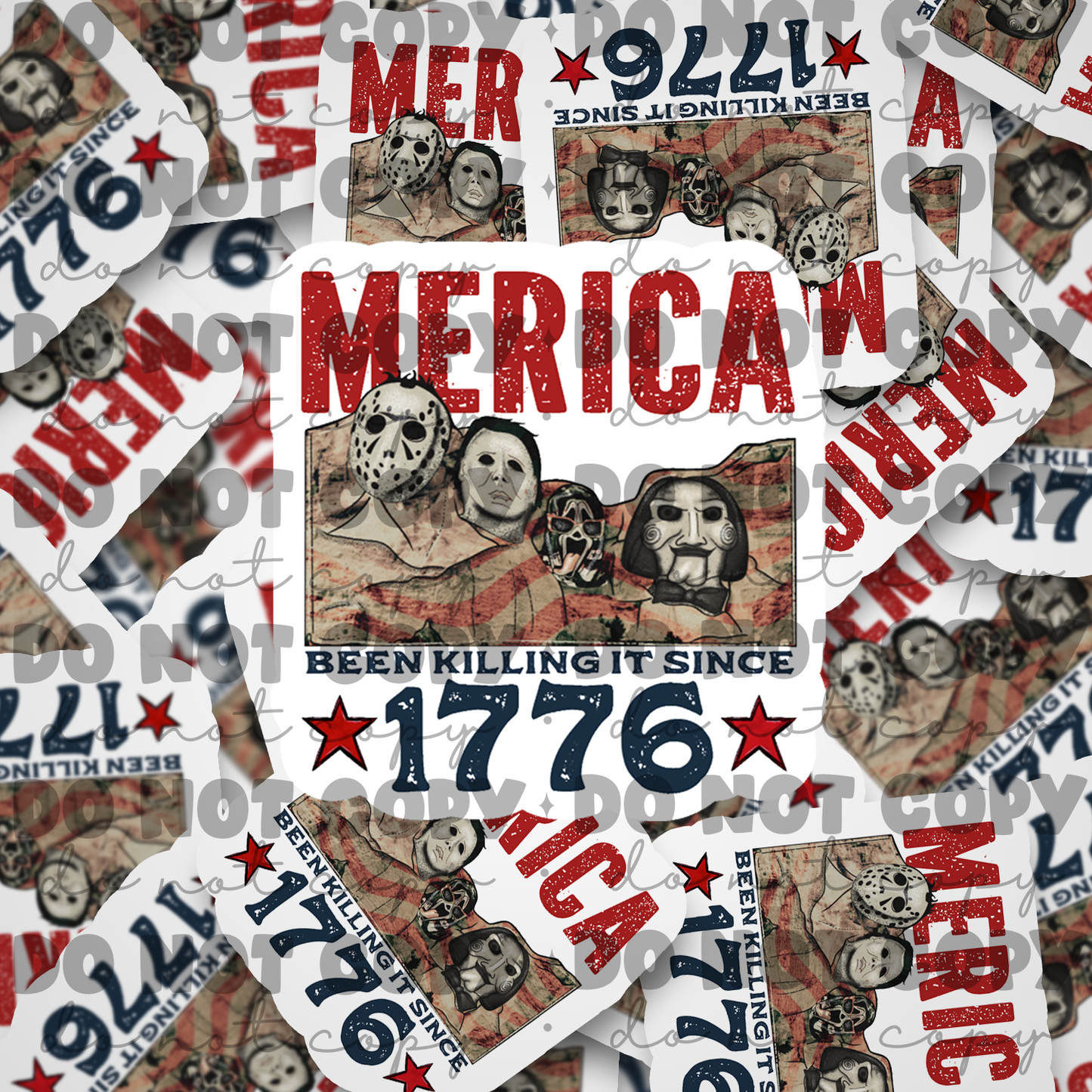 Merica Die cut sticker 3-5 Business Day TAT