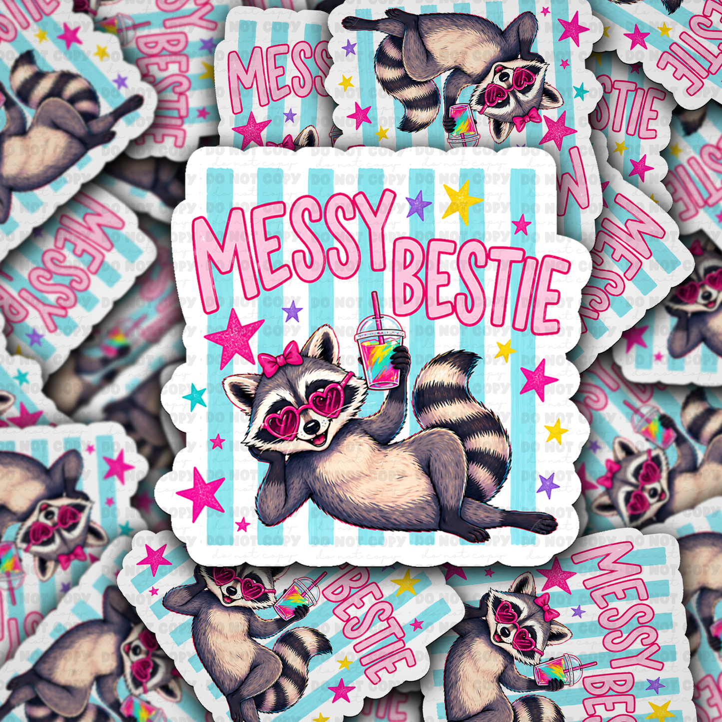 DS 3156 - Messy Girl Die Cut sticker