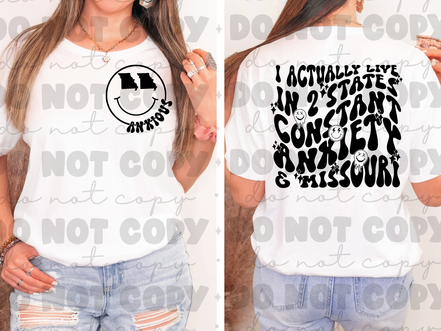 In two states Anxiety and Missouri front and back set *DREAM TRANSFER* DTF