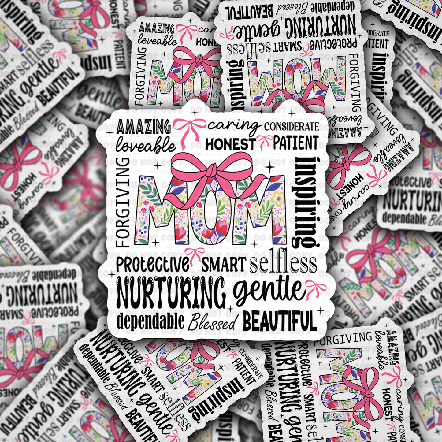 DC 1468 - Mom amazing caring die cut sticker