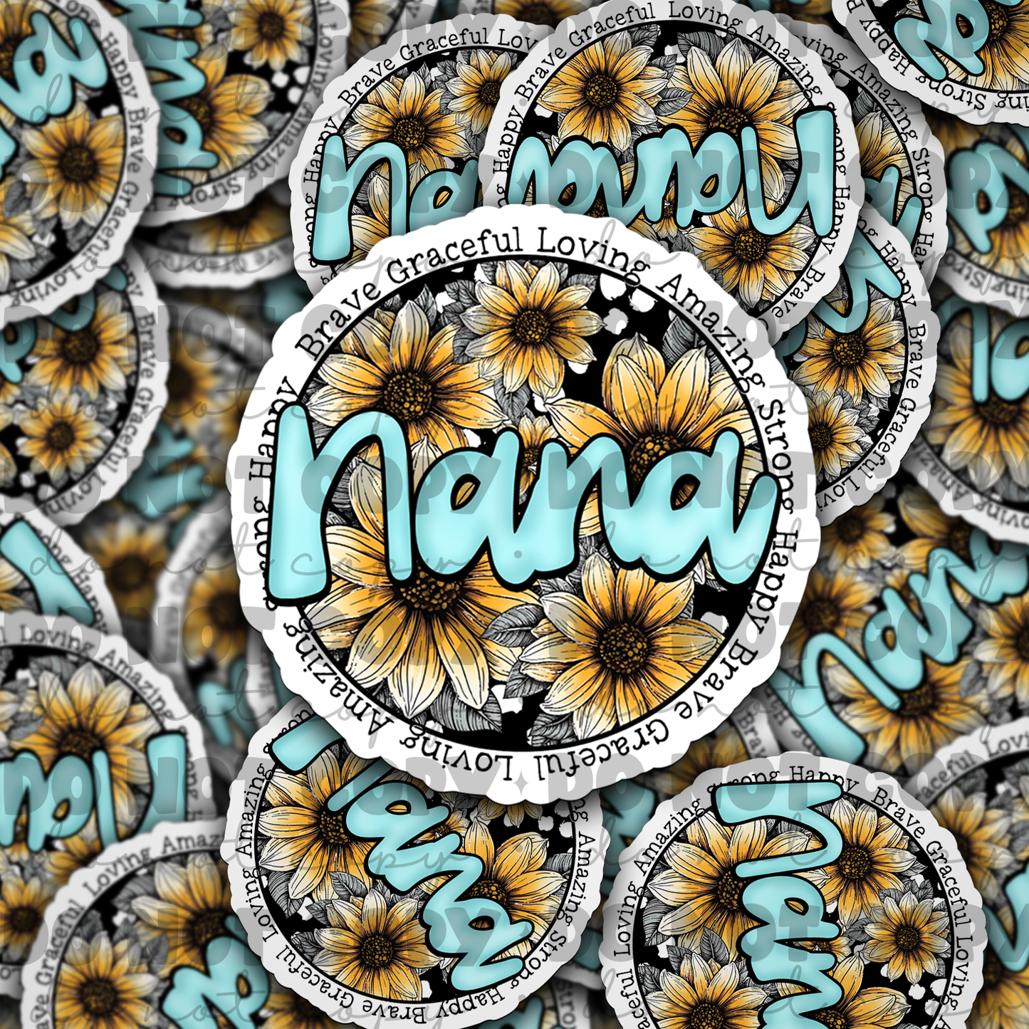 Nana Die cut sticker 3-5 Business Day TAT