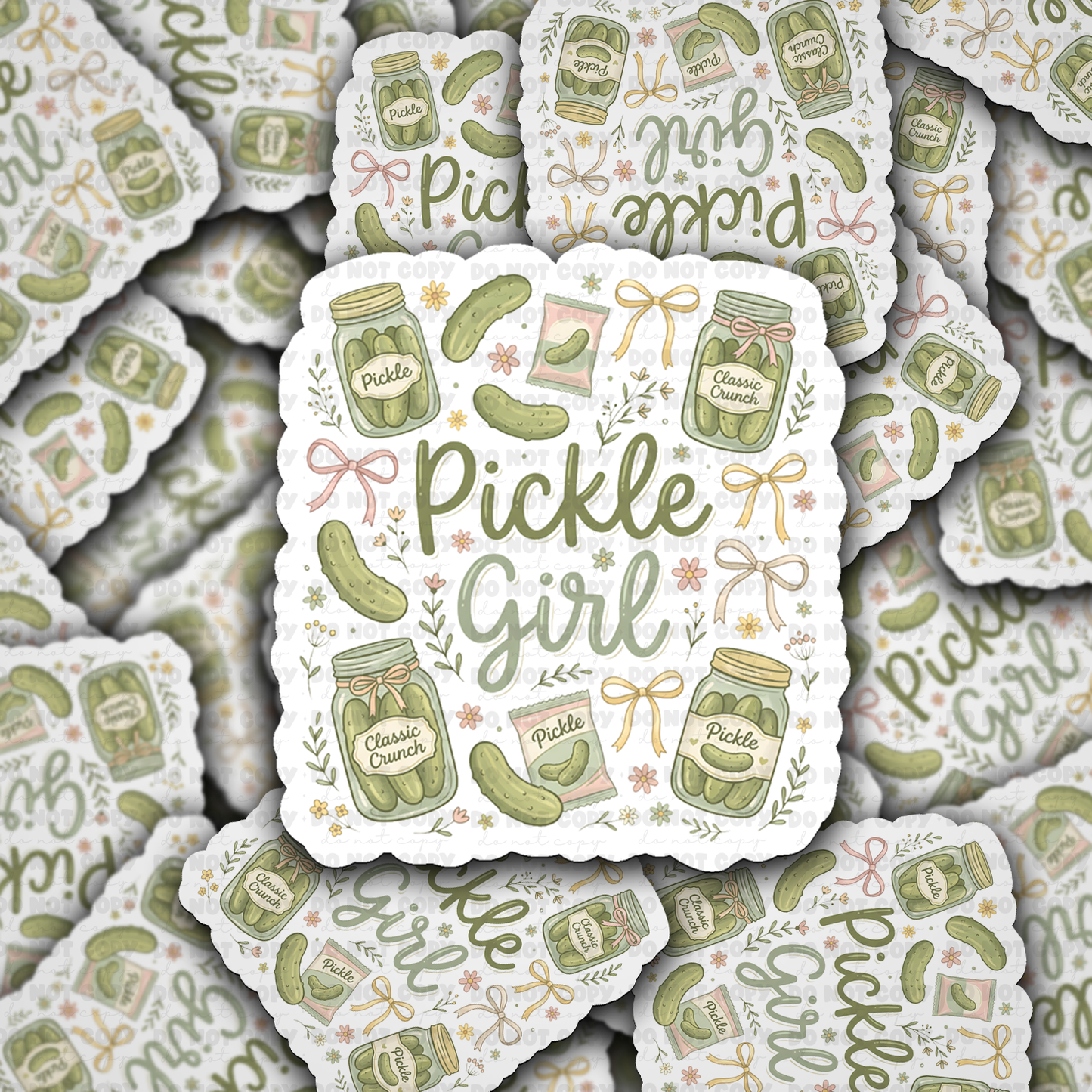 DS 3072 - Pickle Girl Die Cut sticker
