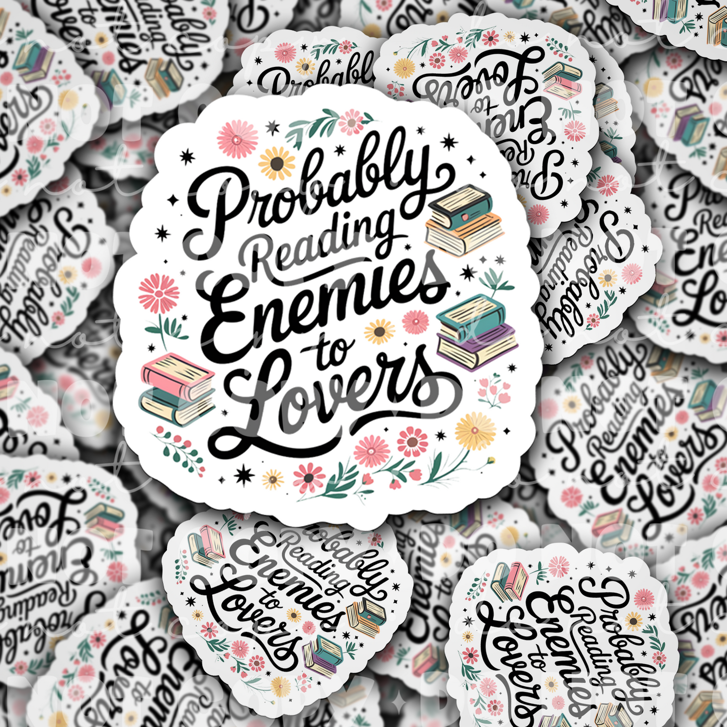 DC 1745 - Probably reading enemies to lovers Die Cut Sticker