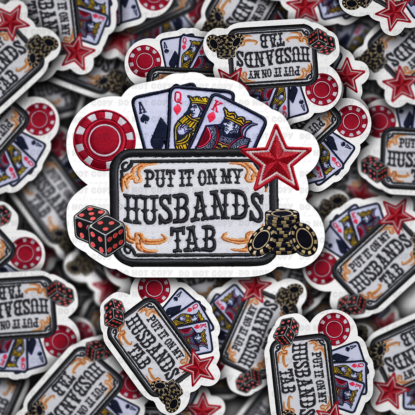 DC 1730 - Put it on my husbands tab Die Cut Sticker