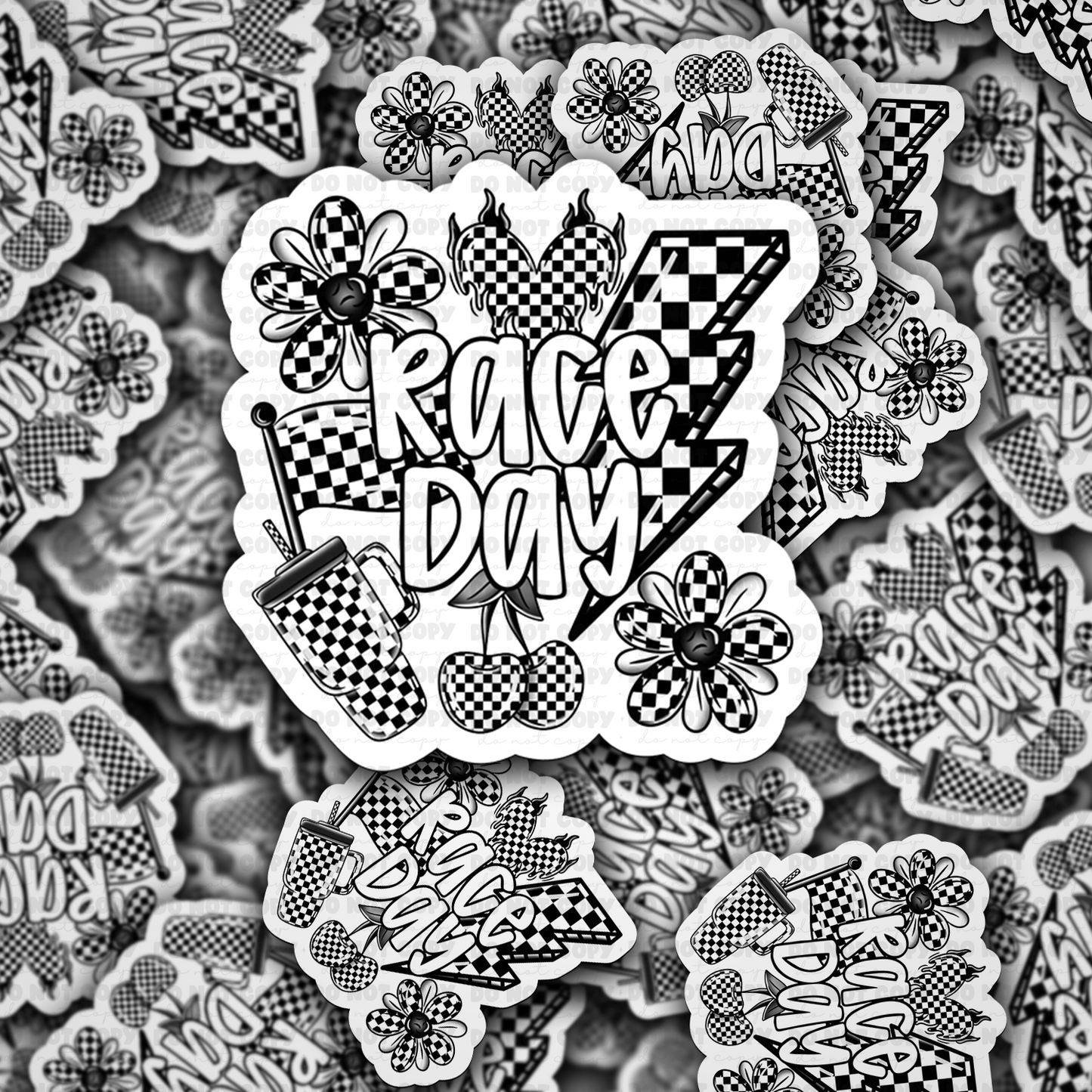 DC 1715 - Race day Die Cut Sticker