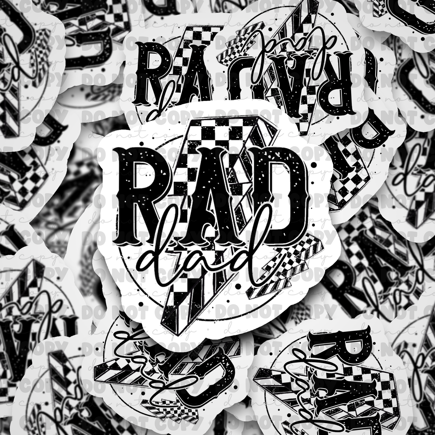 Rad Dad Die cut sticker 3-5 Business Day TA