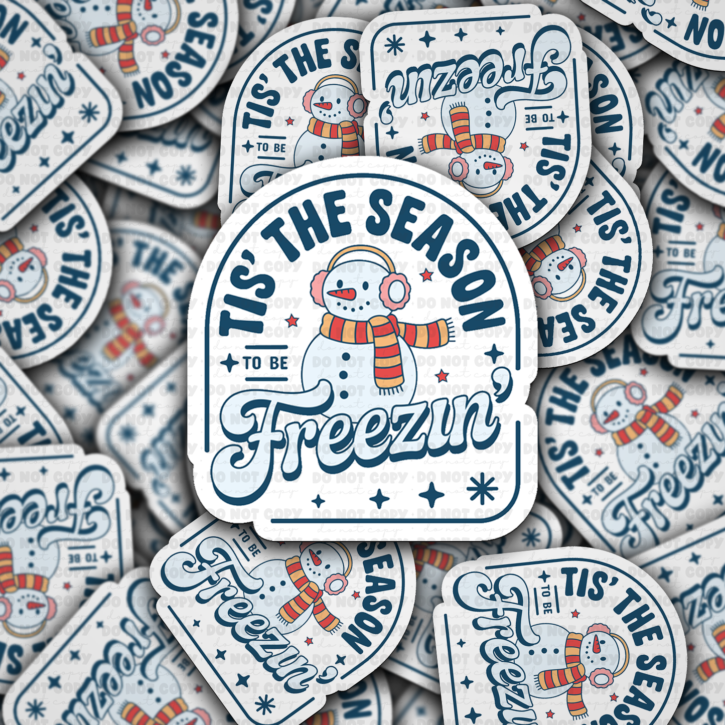 DS 2342 - Tis the season to be freezin Die Cut Sticker