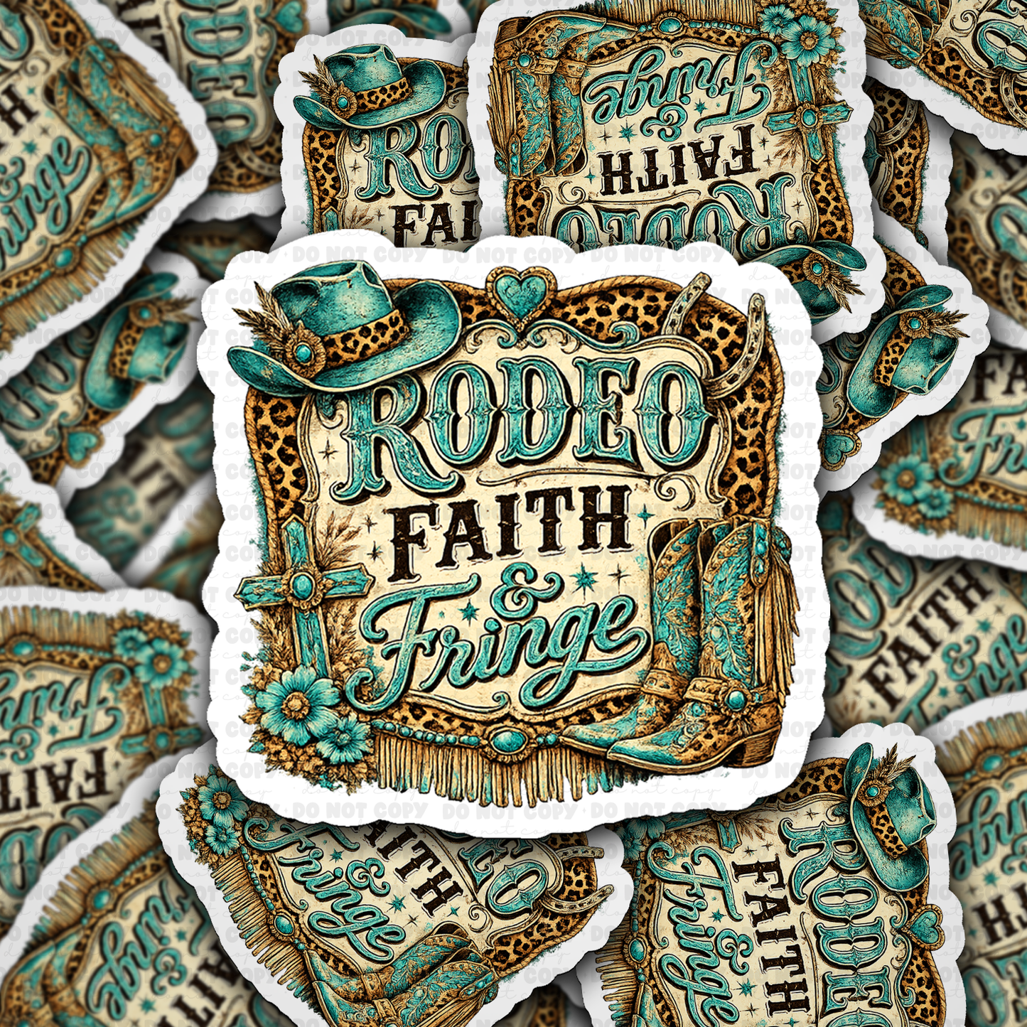 DS 3069 - Rodeo Faith Die Cut sticker