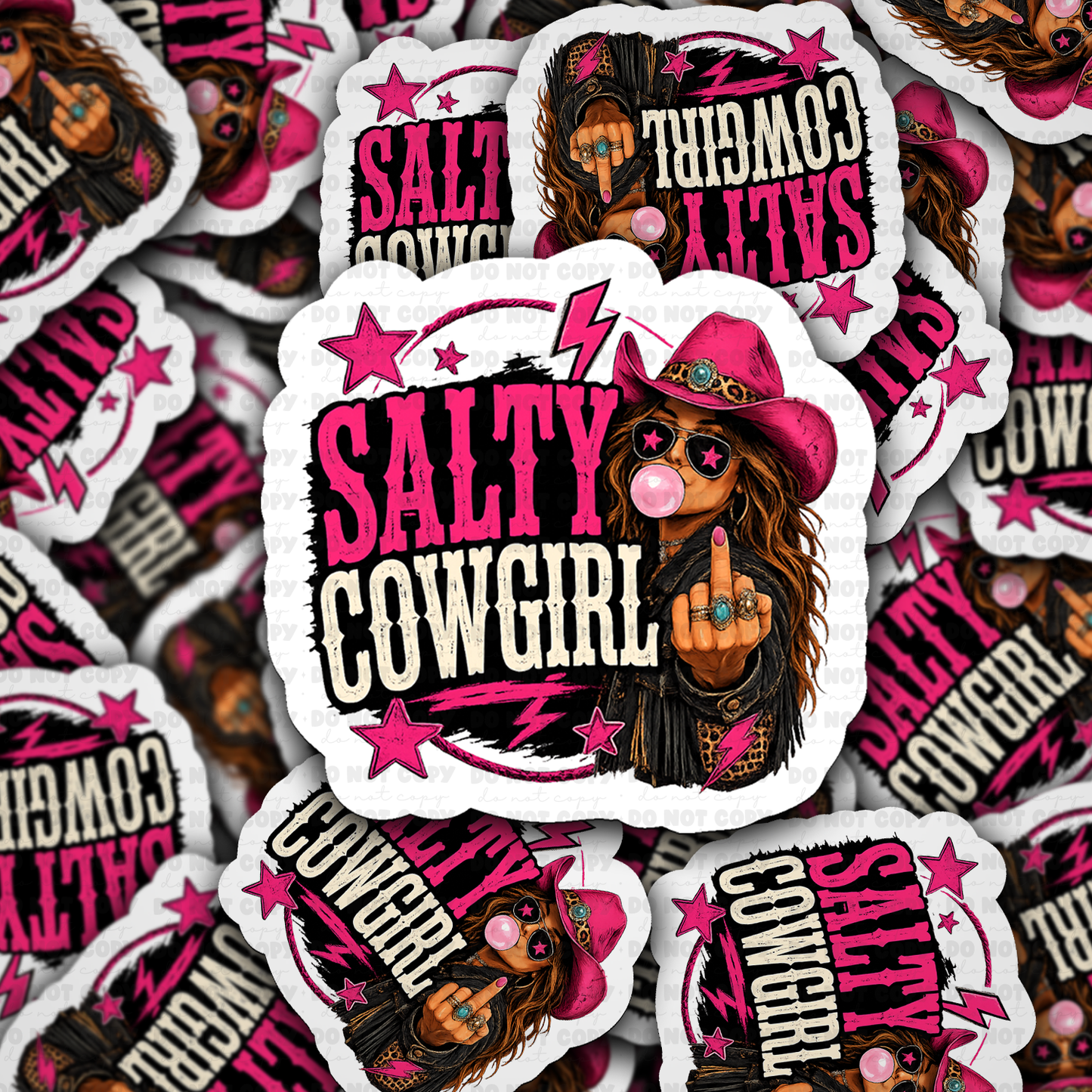 DS 3064 - Salty Cowgirl Die Cut sticker