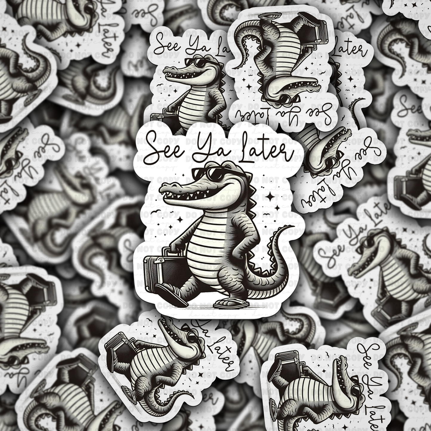 DC 1906 - See you later Alligator Die Cut Sticker