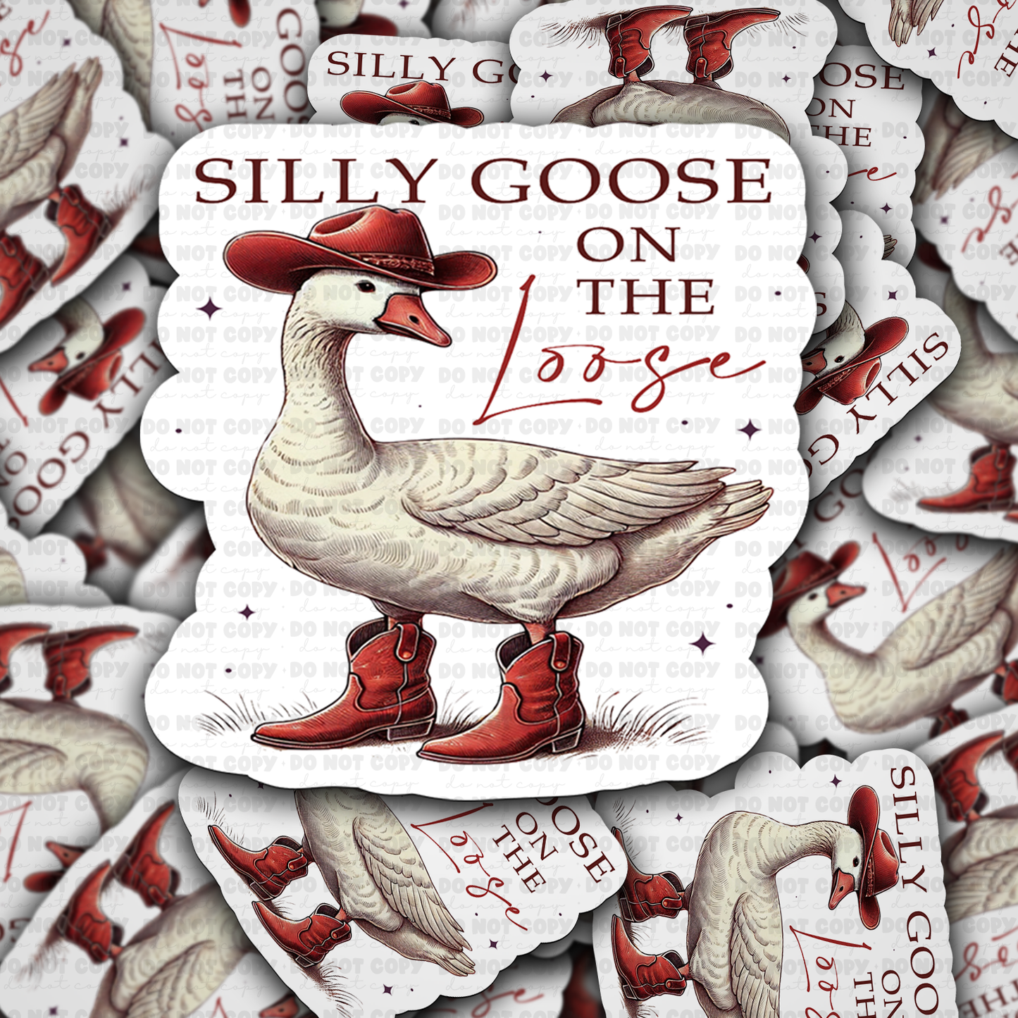 DC 1651 - Silly goose on the loose Die Cut Sticker