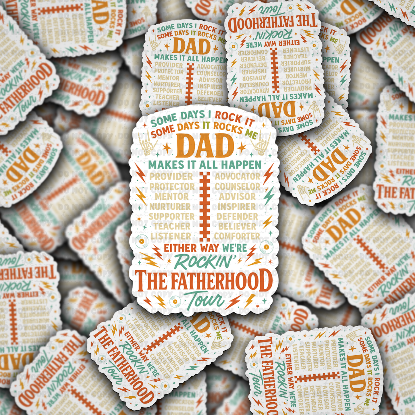DC 1908 - Rockin the fatherhood tour Die Cut Sticker