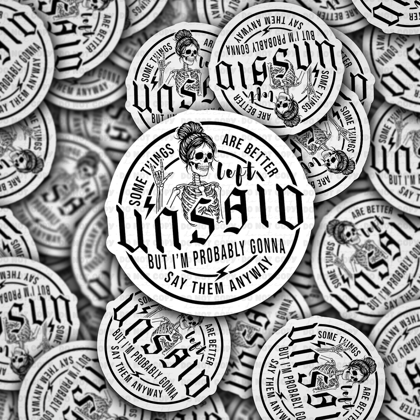 DC 1909 - Somethings are better left unsaid Die Cut Sticker