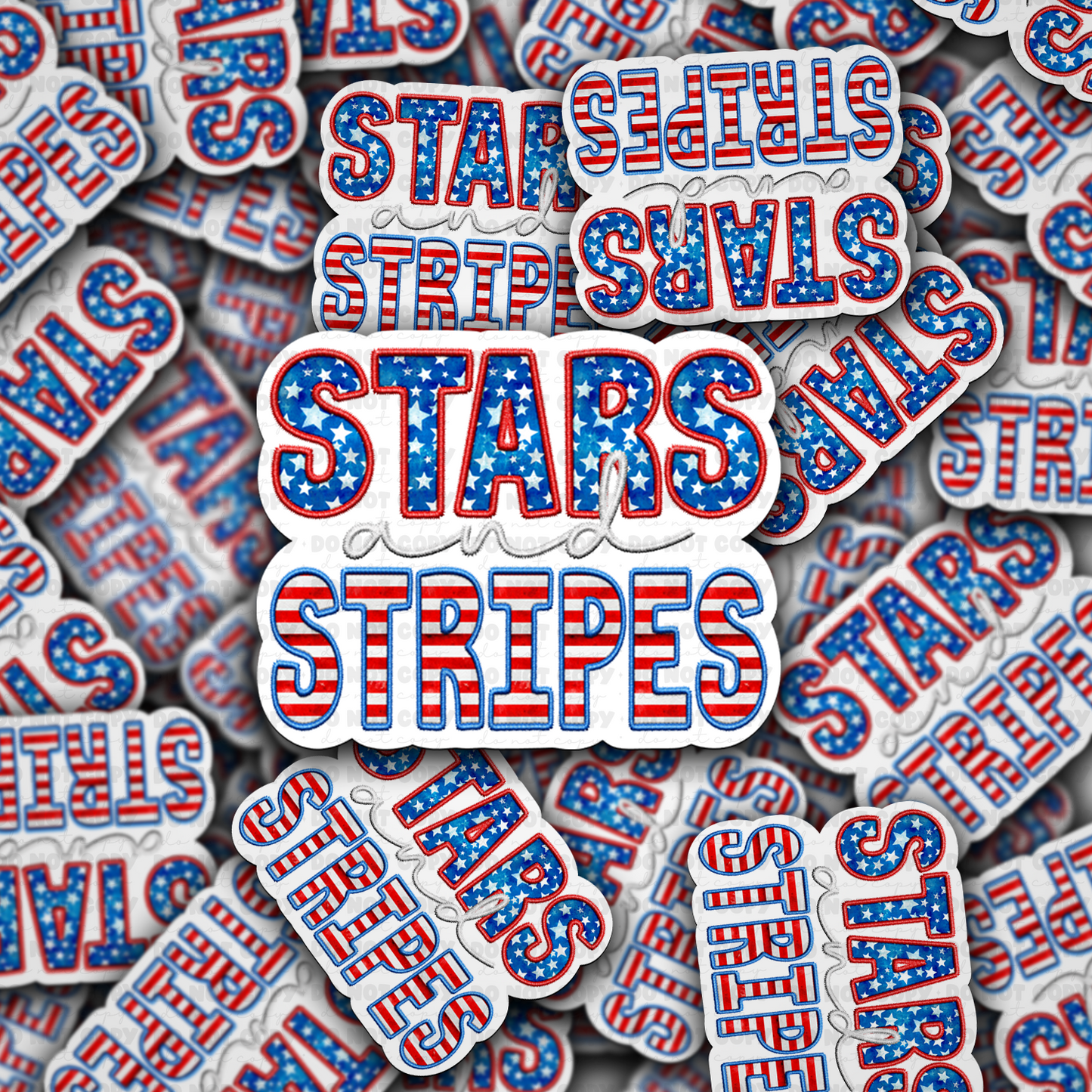 DC 1667- Stars and Stripes Die Cut Sticker
