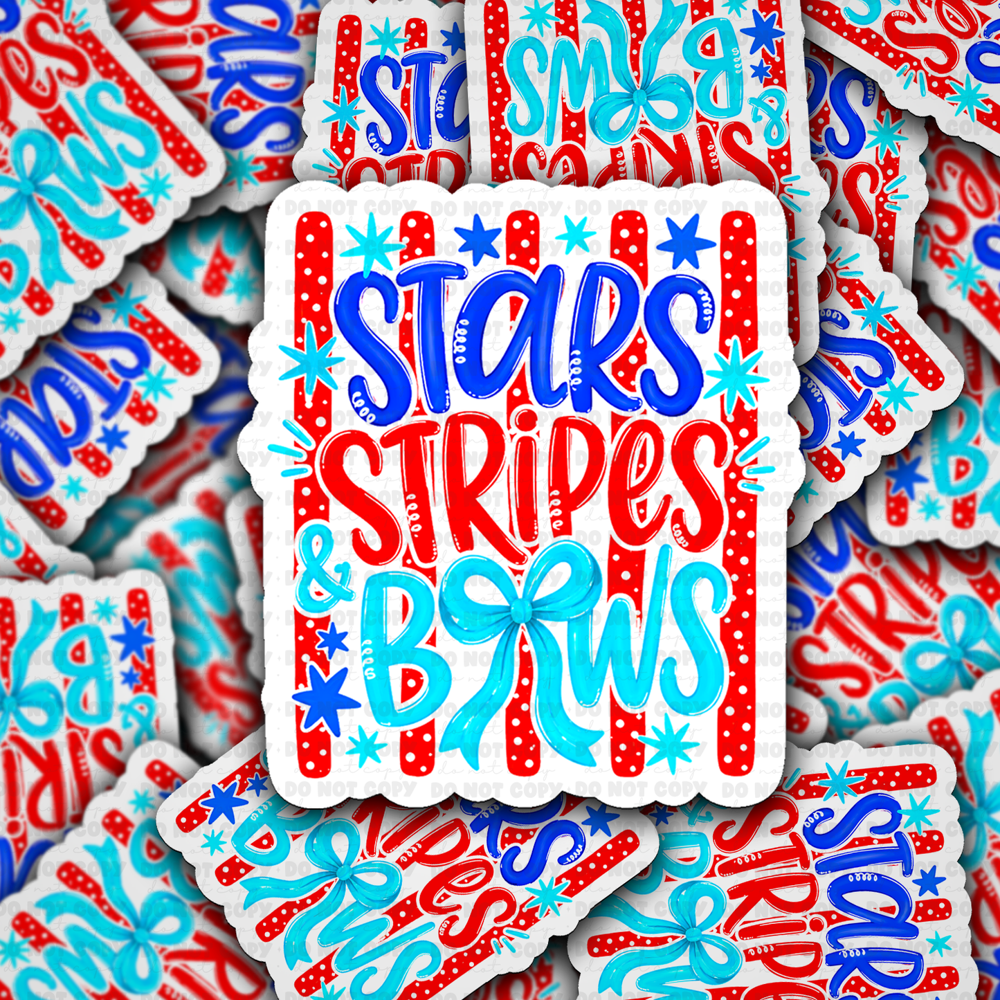 DS 3163 - Stars, Stripes, and Bows Cut sticker
