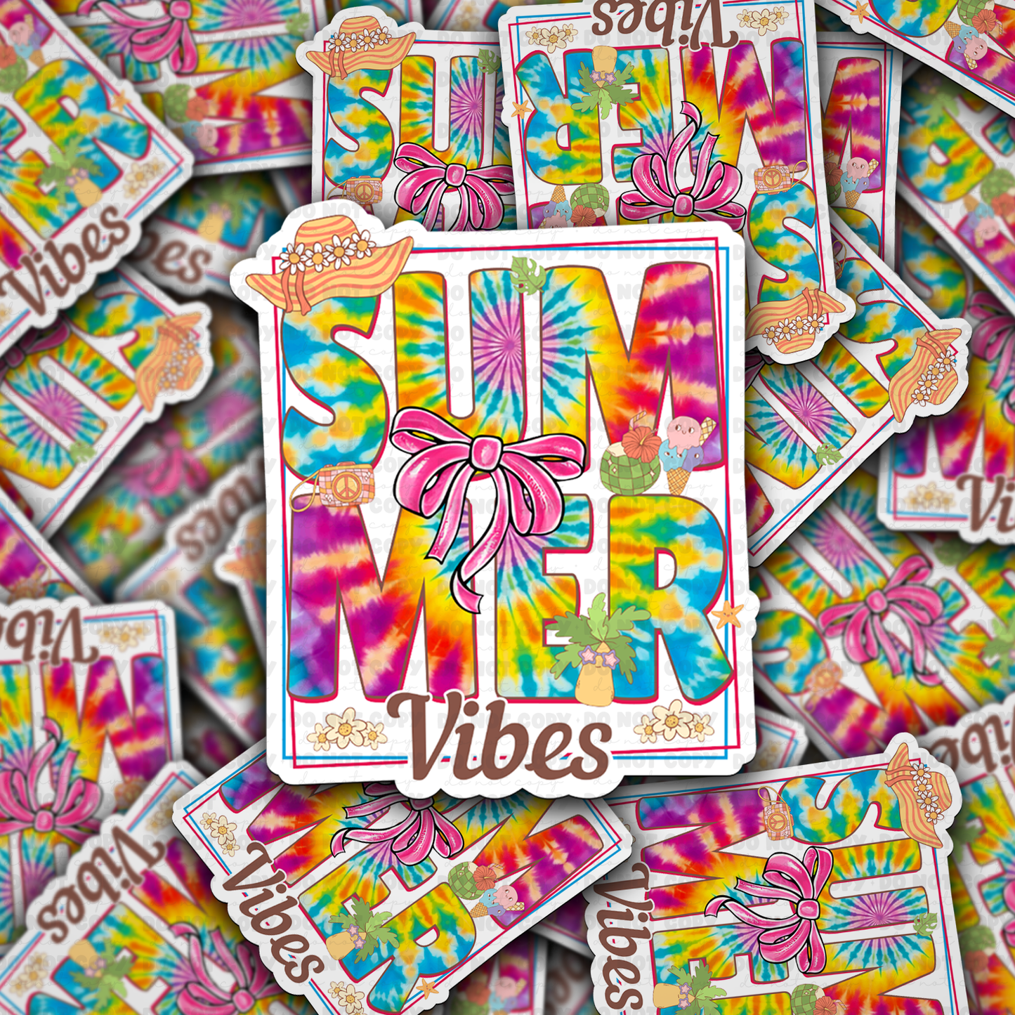 DC 1677- Summer Vibes Die Cut Sticker
