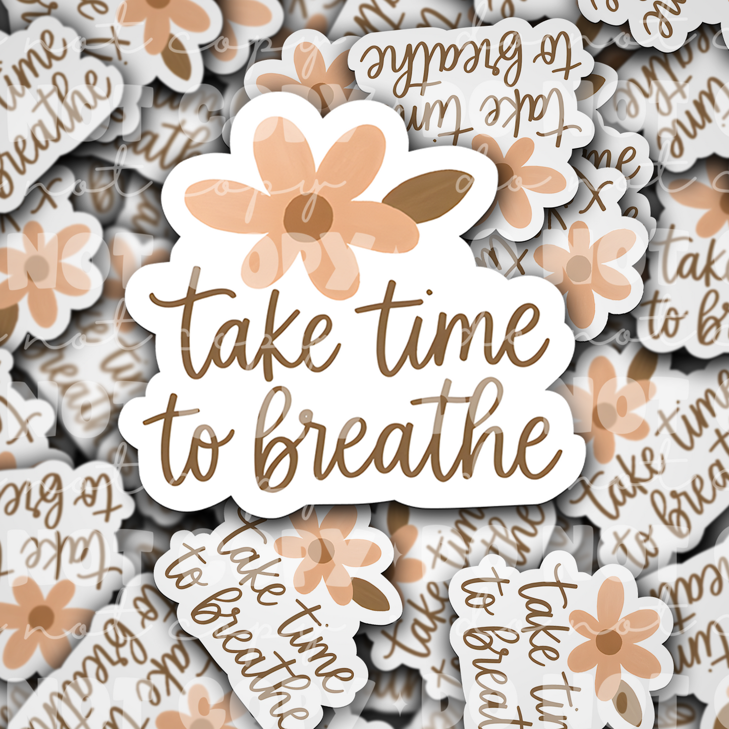 DC 1772 - Take time to breathe Die Cut Sticker
