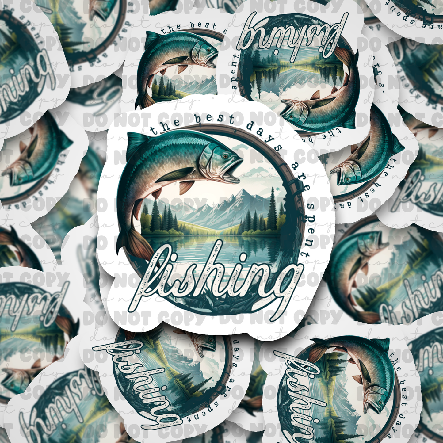 The Best day's are spent fishing Die cut sticker 3-5 Business Day TAT
