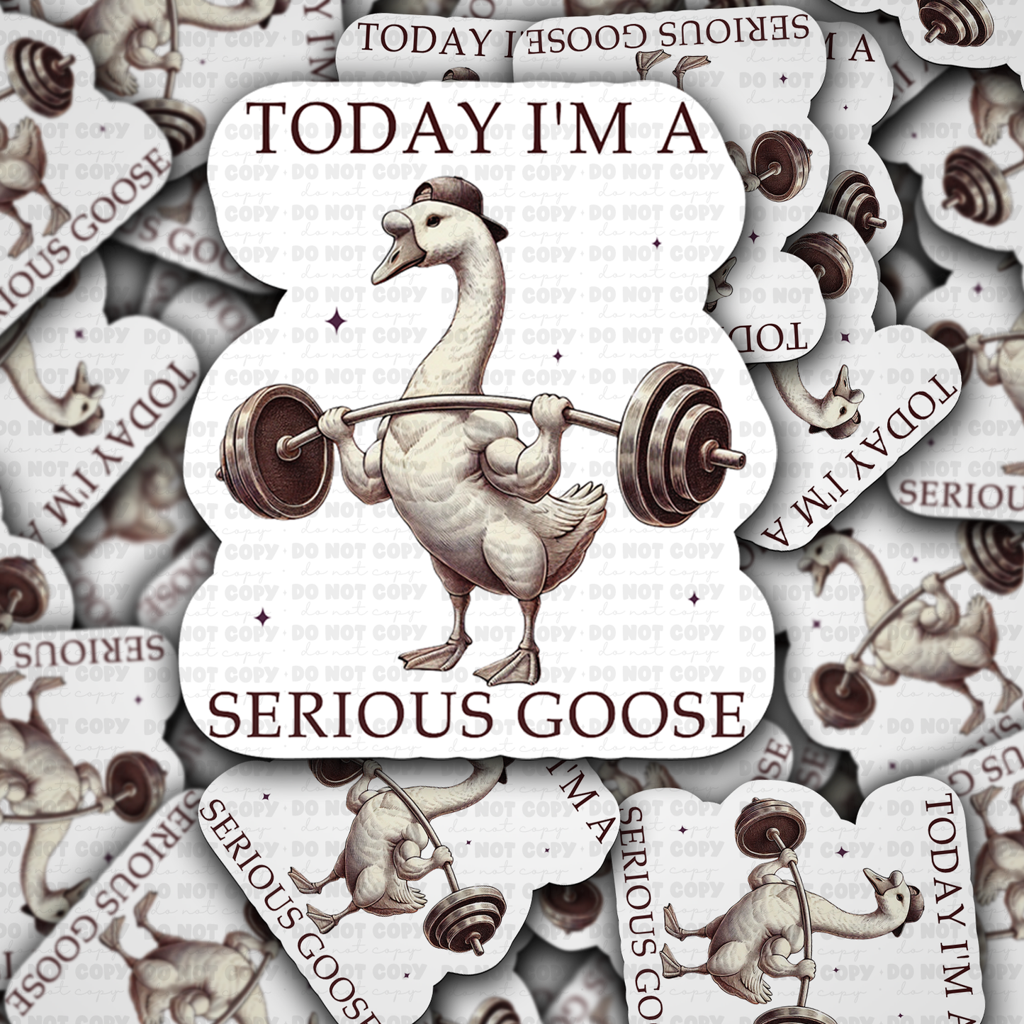 DC 1641 - Today I'm a serious goose Die Cut Sticker
