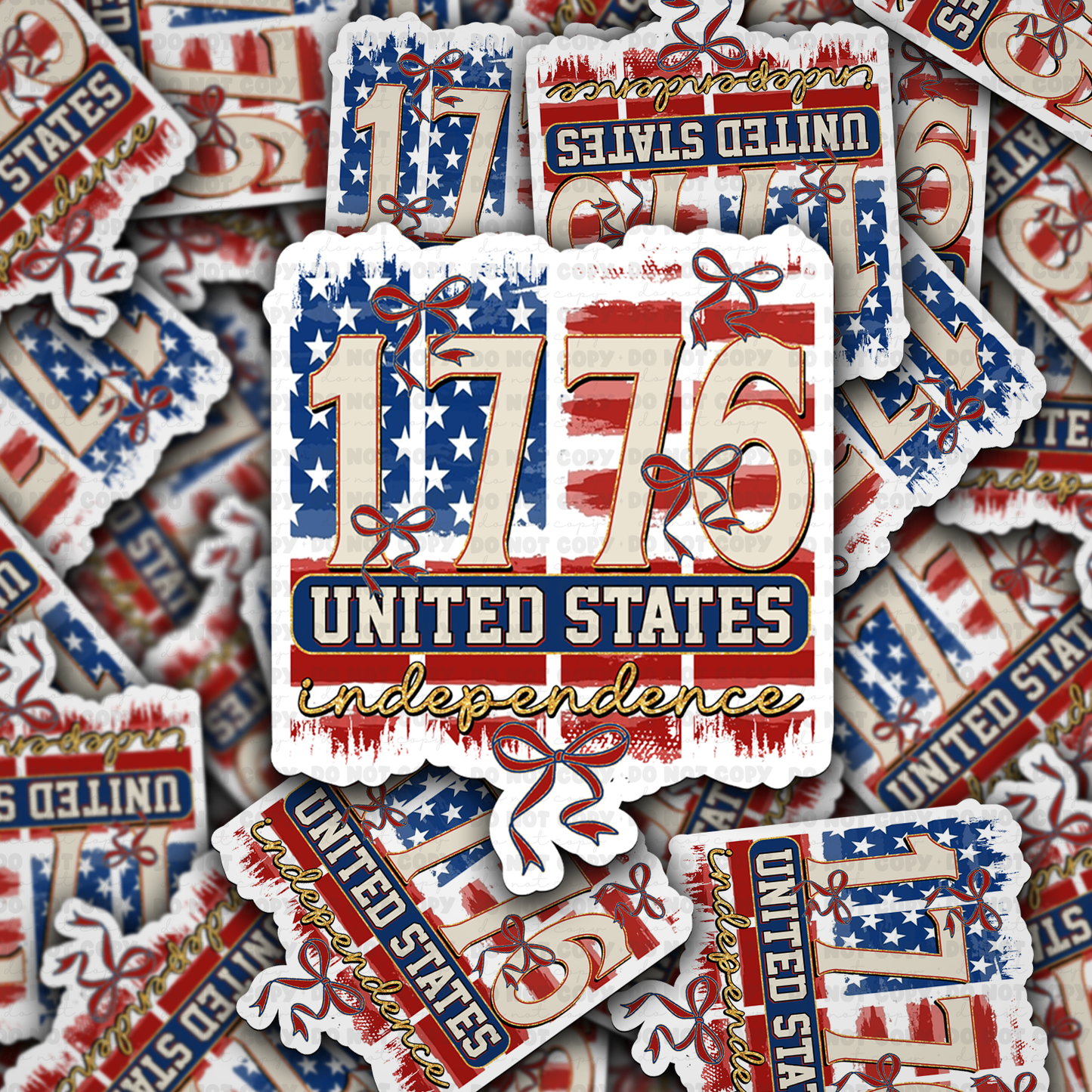 DC 1675- 1776 united states independence Die Cut Sticker