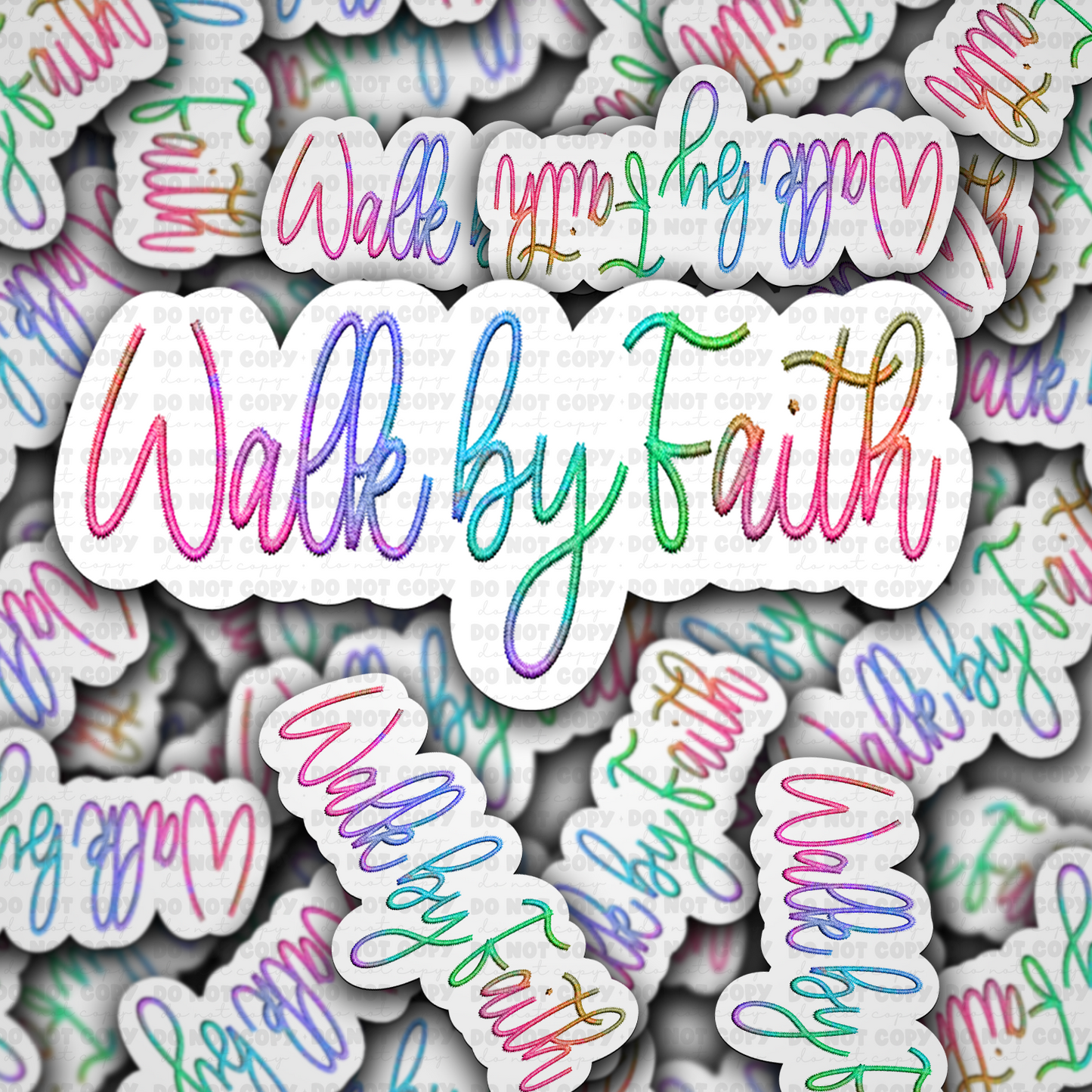 DC 1856 - Walk by faith Die Cut Sticker