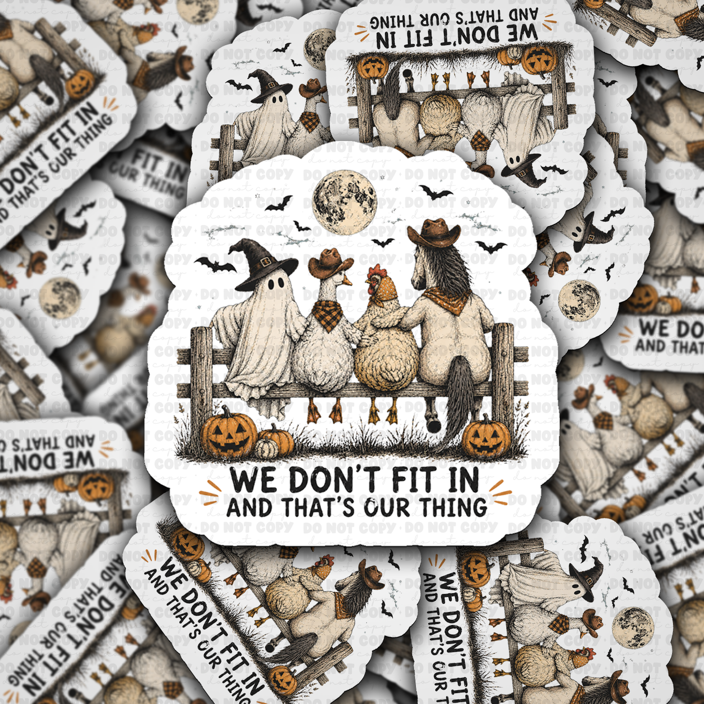 DS 3286 - We don't fit in and that's our thing Die Cut sticker