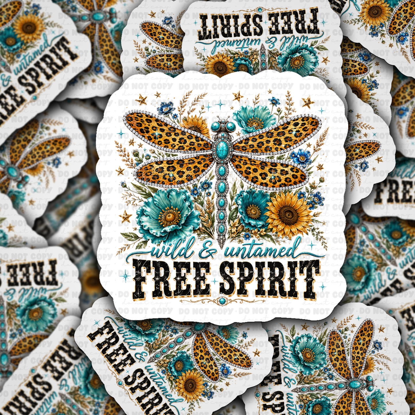 DS 3262 - wild and untamed Die Cut sticker