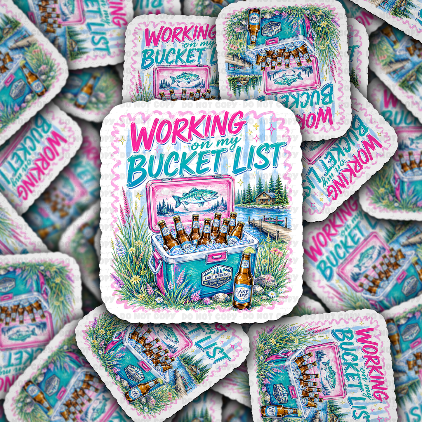 DS 3239 - Working On My Bucket List Die Cut sticker