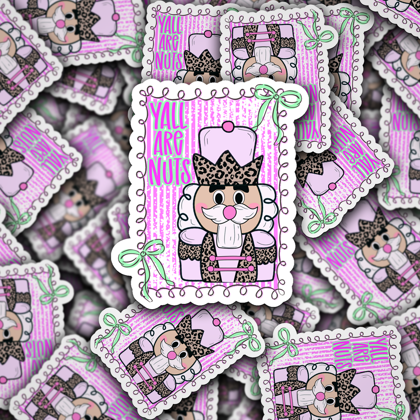 DC 2179 - Ya'll are nuts nutcracker Die Cut Sticker