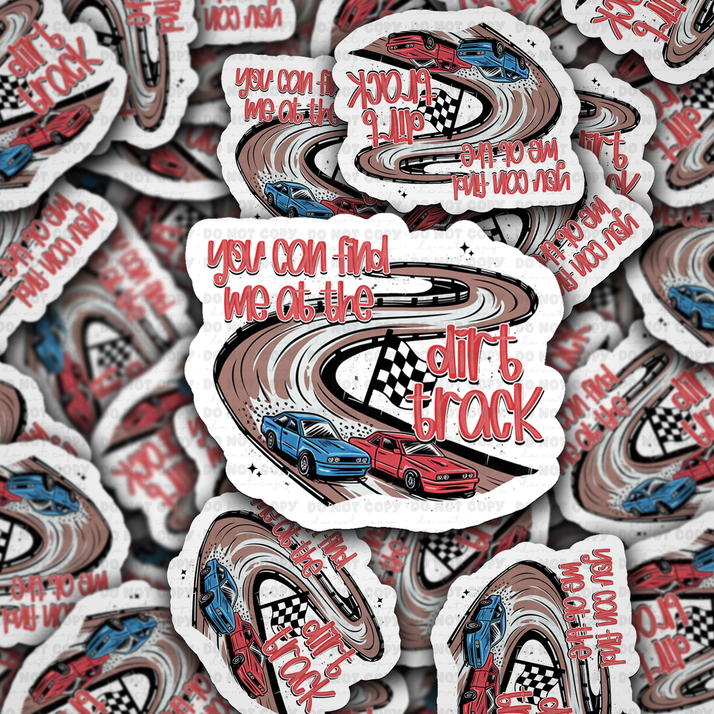 DC 1974 - You can find me at the dirt track Die Cut Sticker