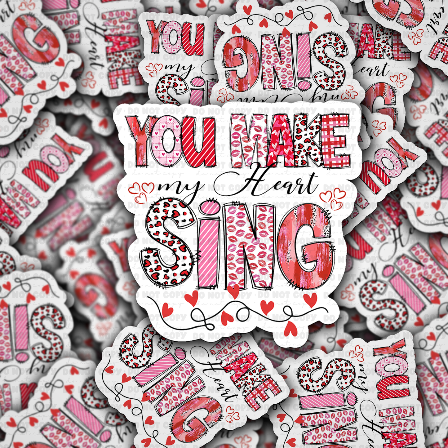 DC 2359 - You make my heart sing Die Cut Sticker