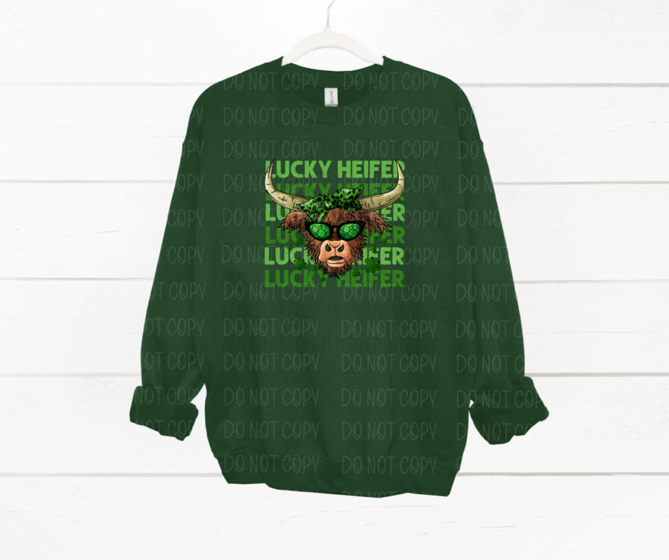 Lucky heifer cow St. Patrick's Day *DREAM TRANSFER* DTF