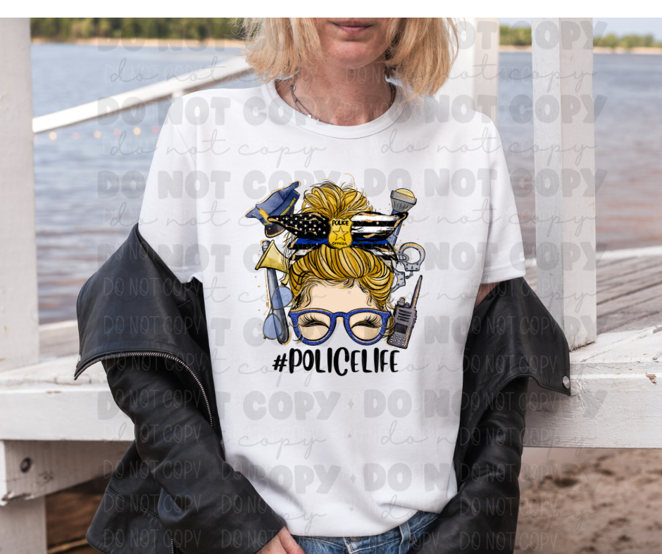 Blonde police life messy bun *DREAM TRANSFER* DTF