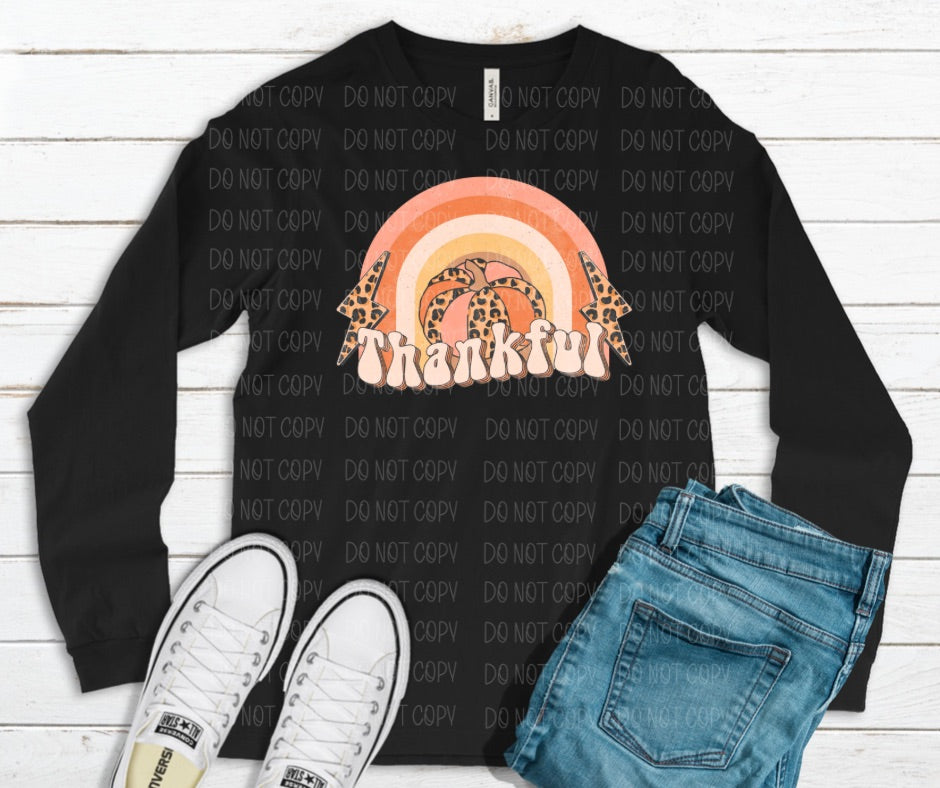 Leopard pastel rainbow thankful *DREAM TRANSFER* DTF