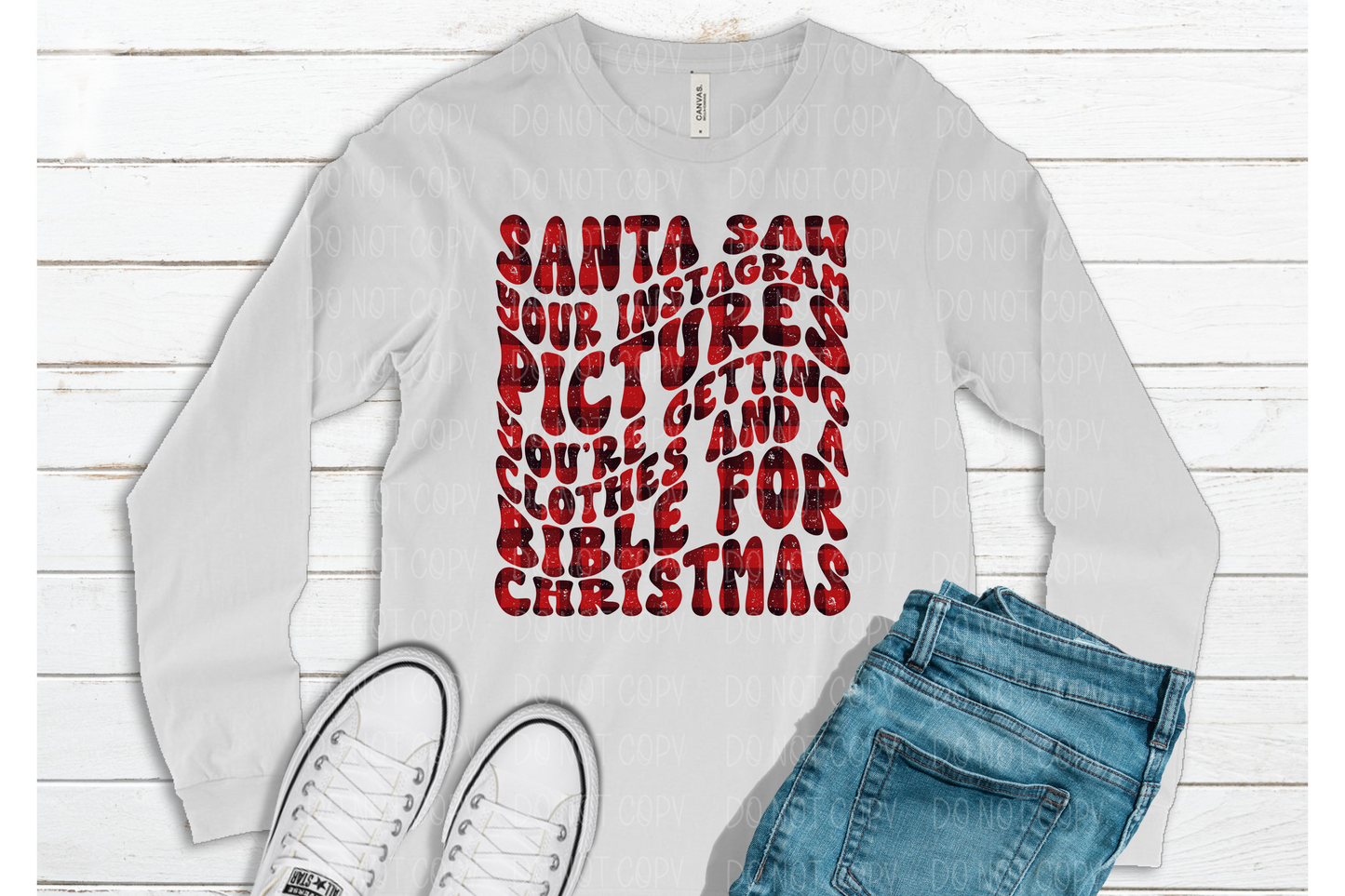 Santa saw your pictures your getting clothes and bible for Christmas *DREAM TRANSFER* DTF