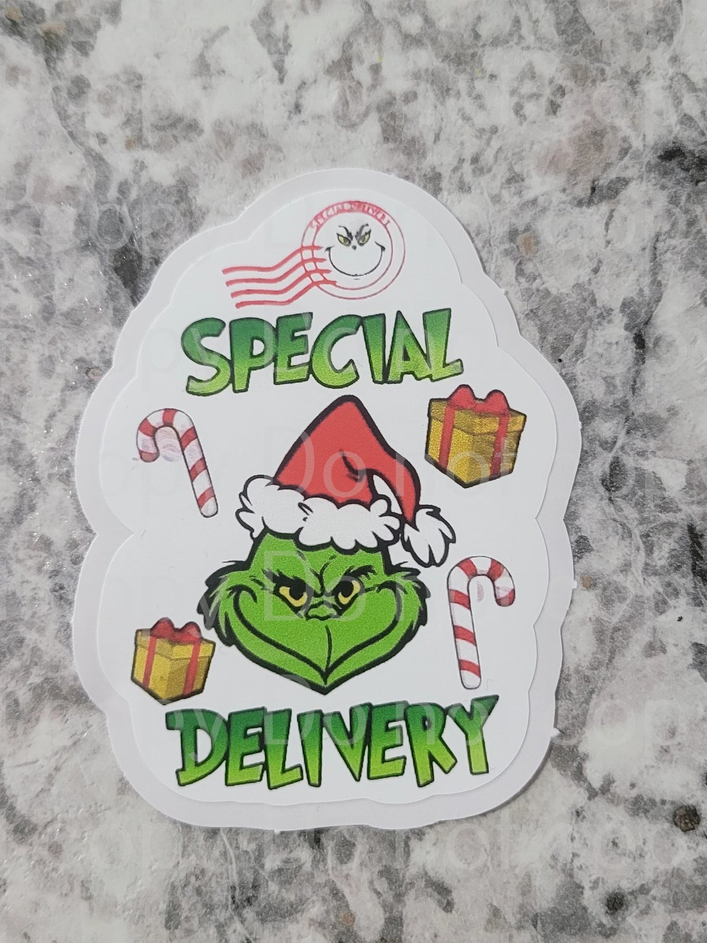 Special Delivery green Die cut sticker 3-5 Business Day TAT.