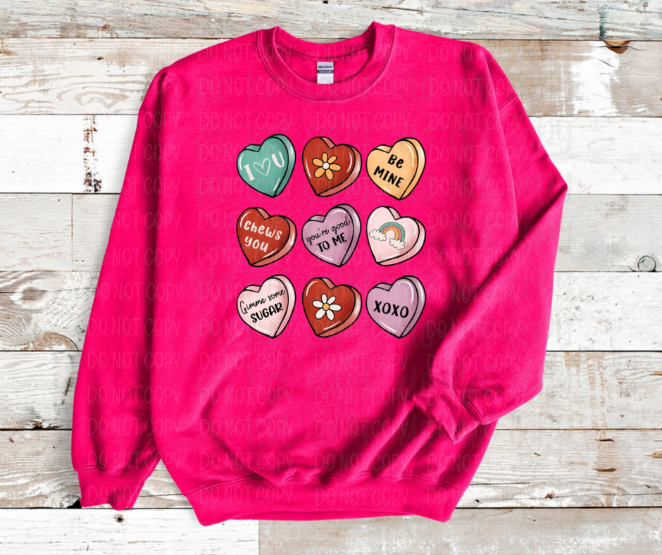 Valentine's Day hearts with words *DREAM TRANSFER* DTF