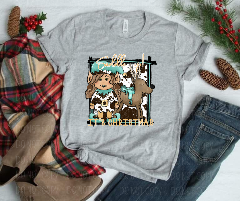 Saddle up it’s Christmas girl light *DREAM TRANSFER* DTF