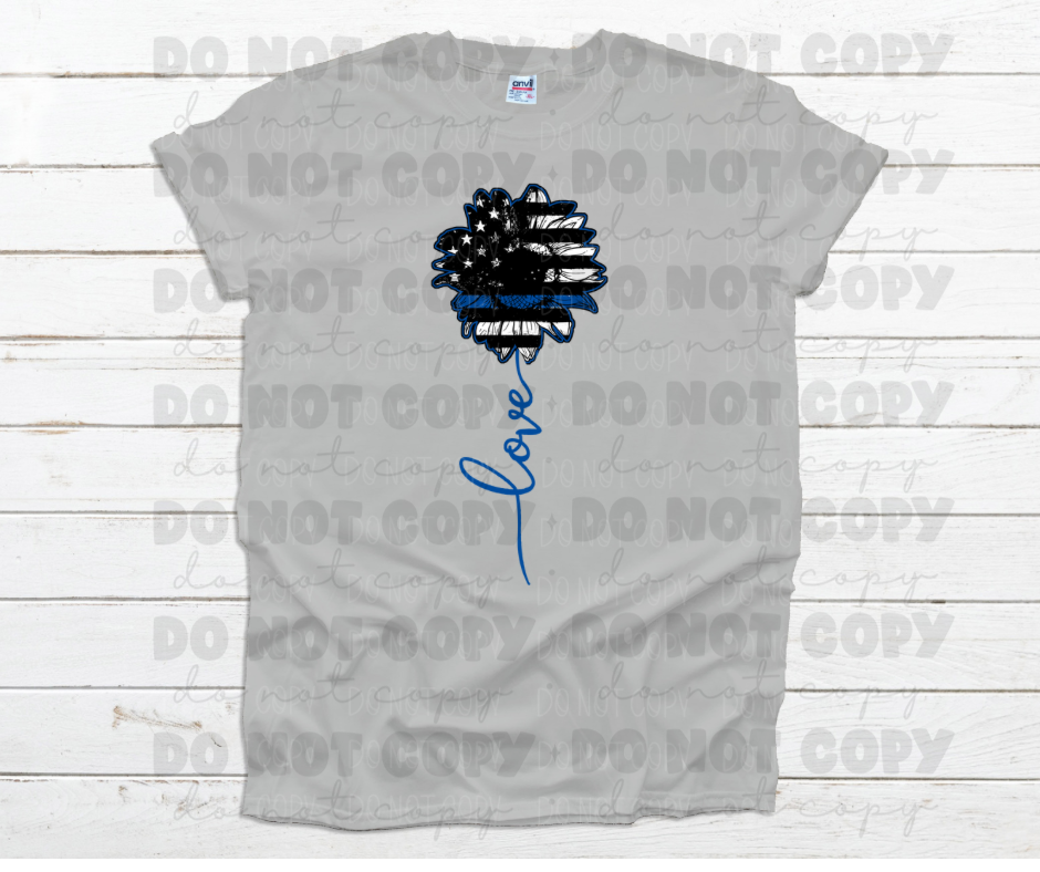 Love police flag sunflower *DREAM TRANSFER* DTF