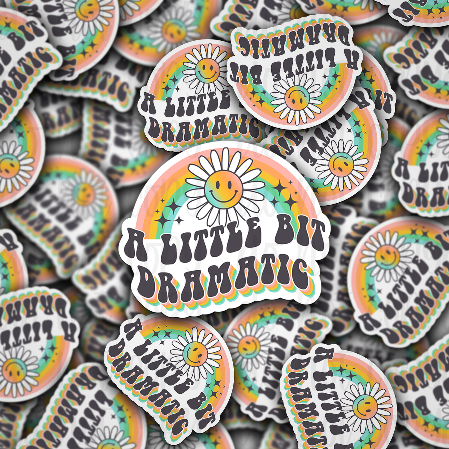 A little dramatic rainbow Die cut sticker 3-5 Business Day TAT