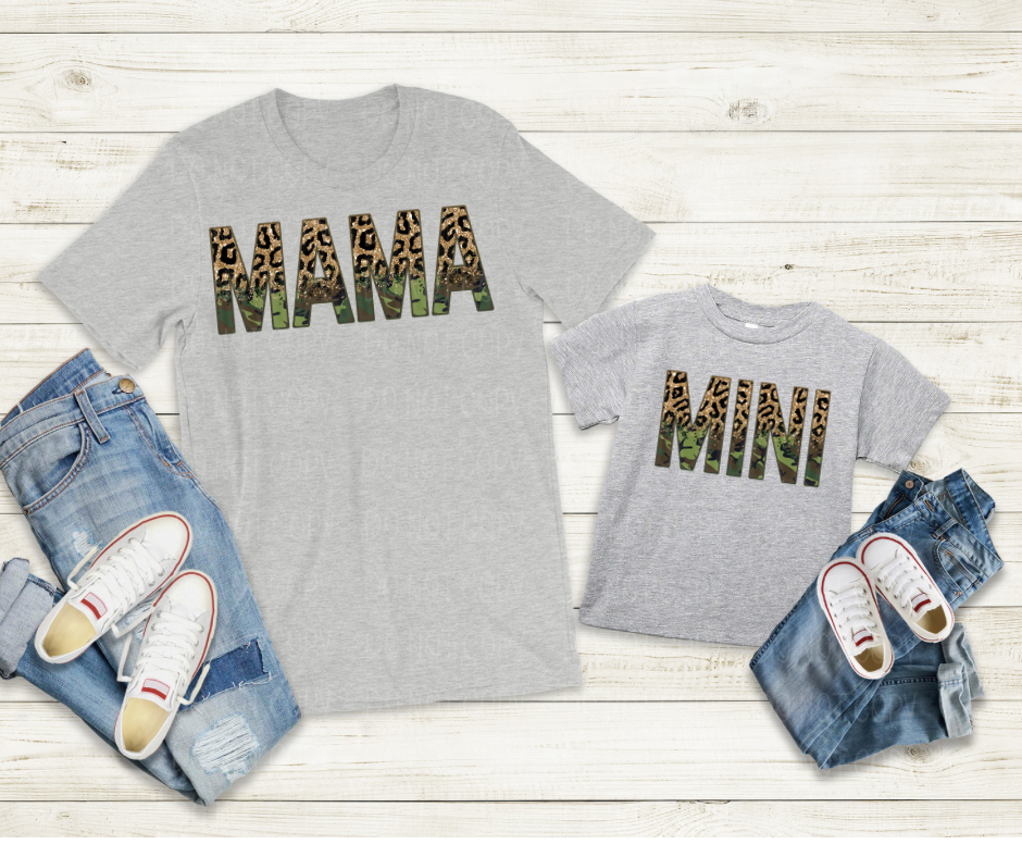 Mama OR Mini leopard camo *DREAM TRANSFER* DTF