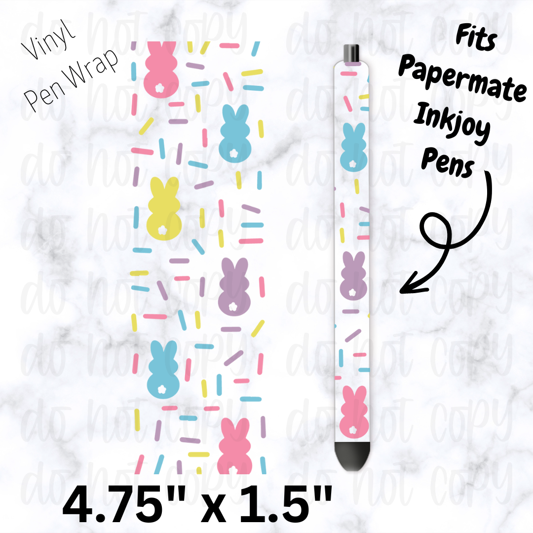 Easter bunny with sprinkles pen wrap