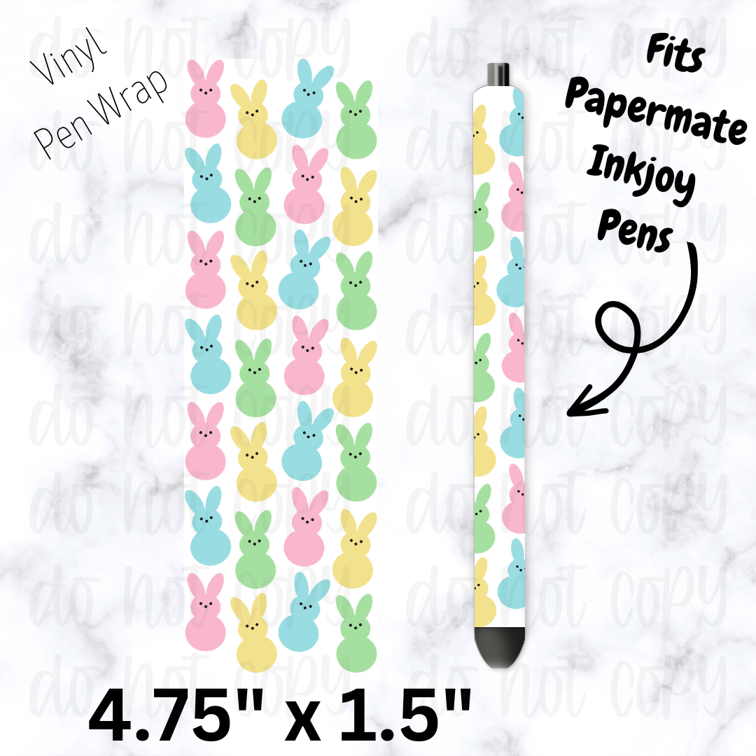 Easter bunny multicolor pen wrap