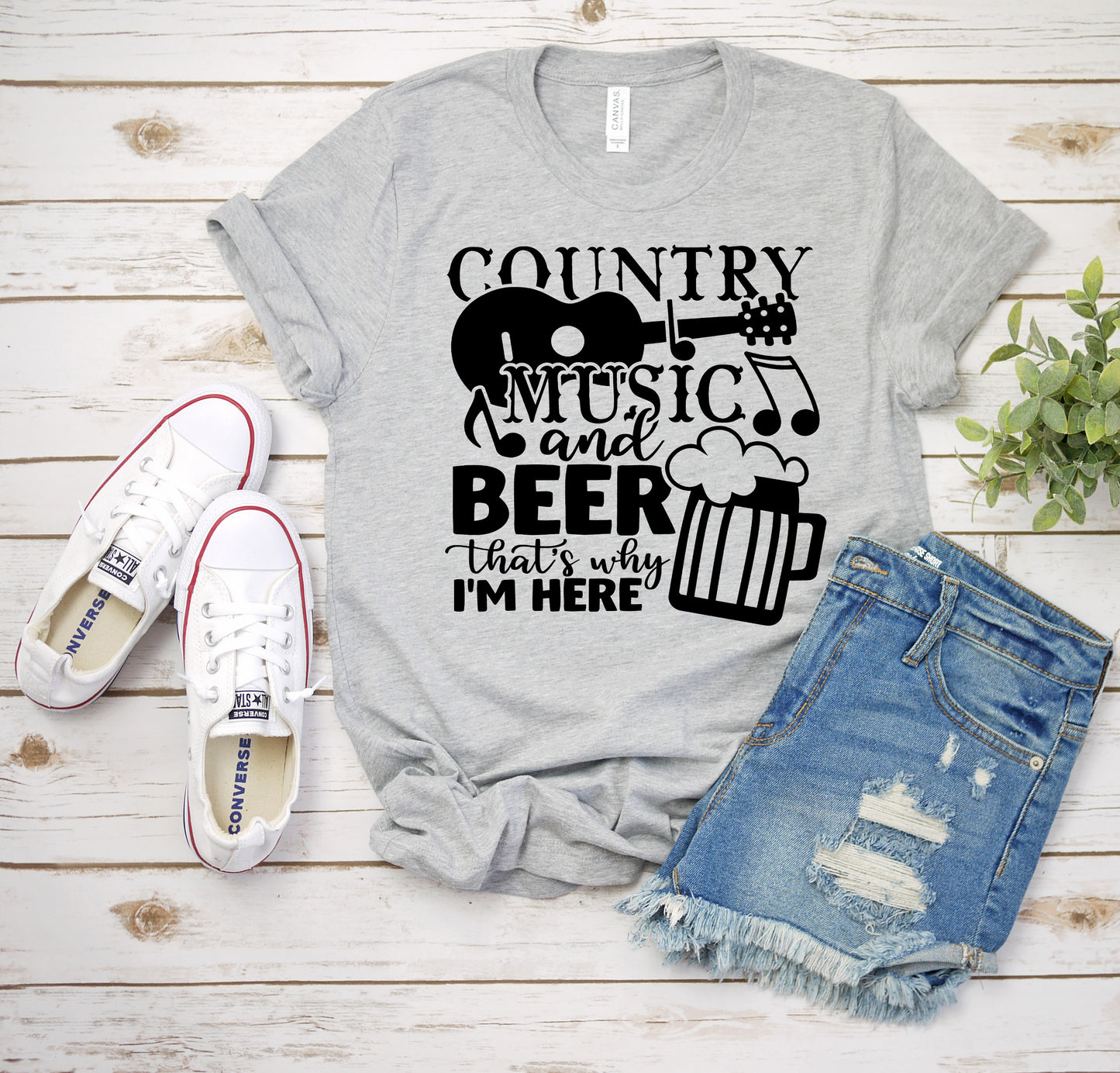 Country music and beer that's why I'm here