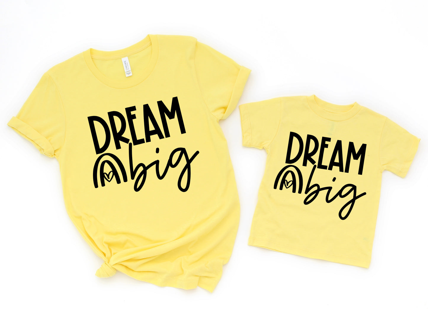 Dream Big rainbow with heart *Choose size from drop down menu*