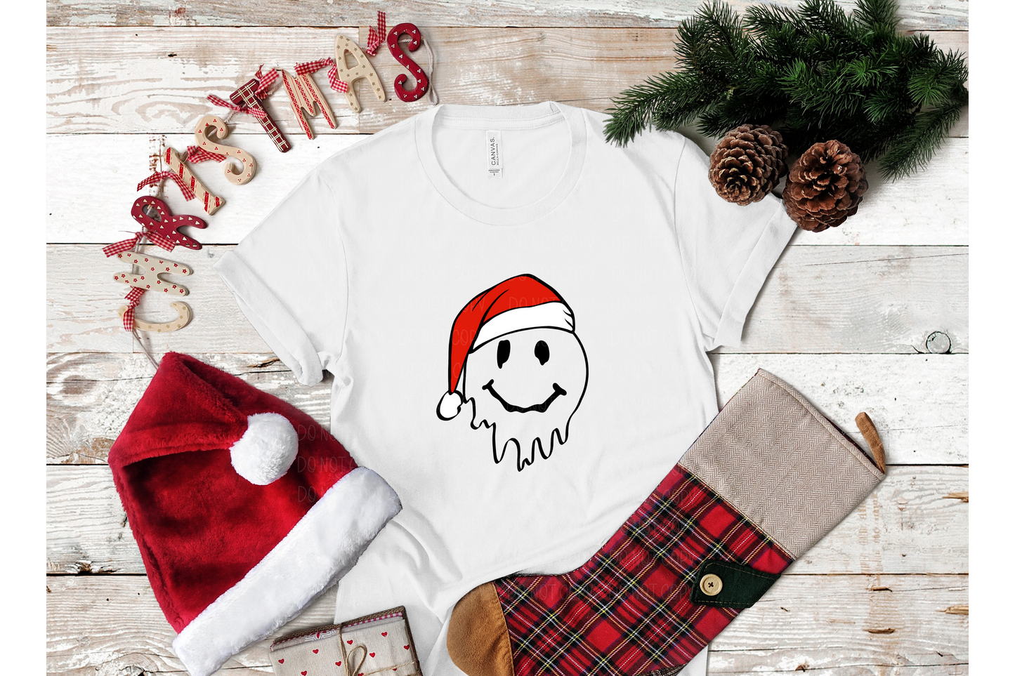 Melted Santa smiley *DREAM TRANSFER* DTF