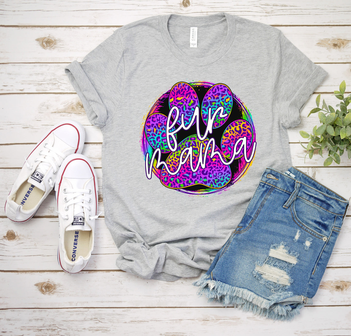 Fur Mama multi colored *DREAM TRANSFER* DTF