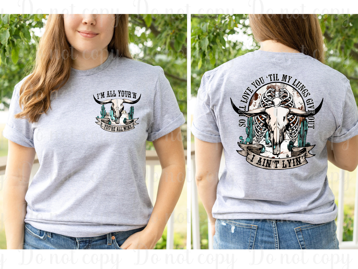 I'll love you til my lungs give out front and back set *DREAM TRANSFER* DTF